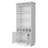 Stylish White Glassware Rack Bar Cabinet For Area - 3 Shelves, 5 Bottle , Build Storage Organized Living Space