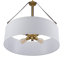 Luminaire suspendu tambour en lin 4 lumières