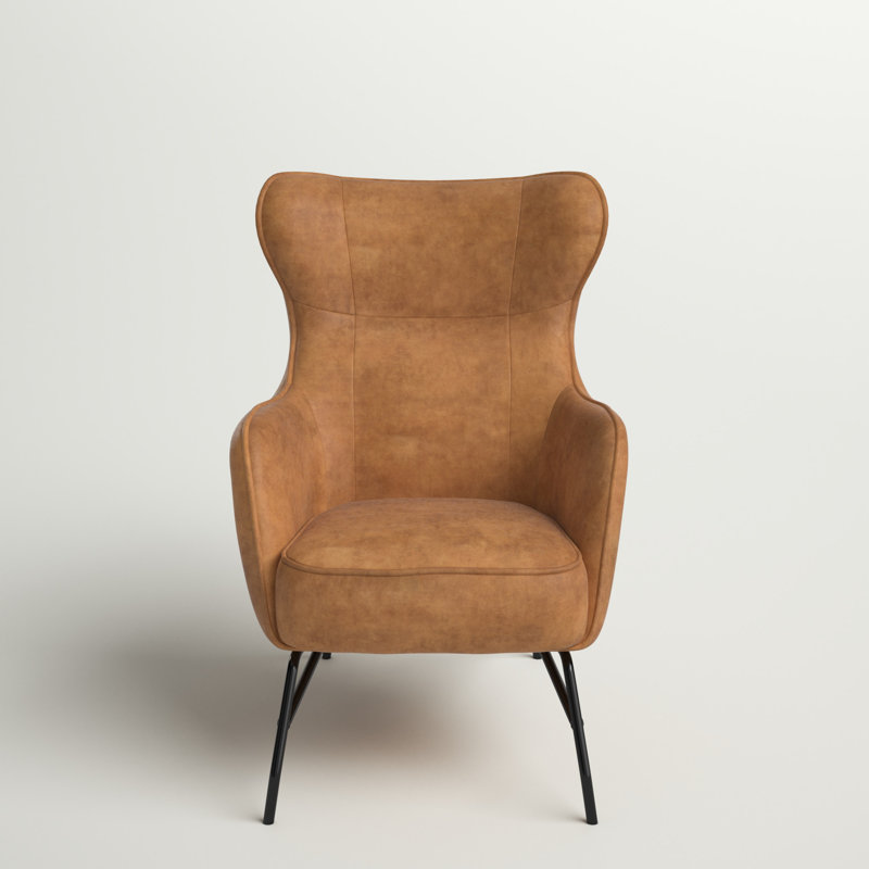 Colm Upholstered Wingback Chair, Tan