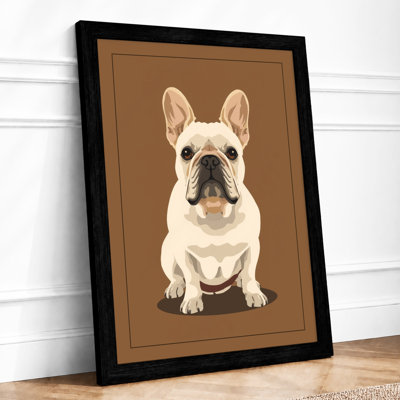 Dignified Bulldog Modern - Framed Print