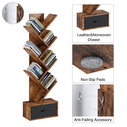 Millwood Pines Todi Geometric Storage Bookcase & Reviews | Wayfair