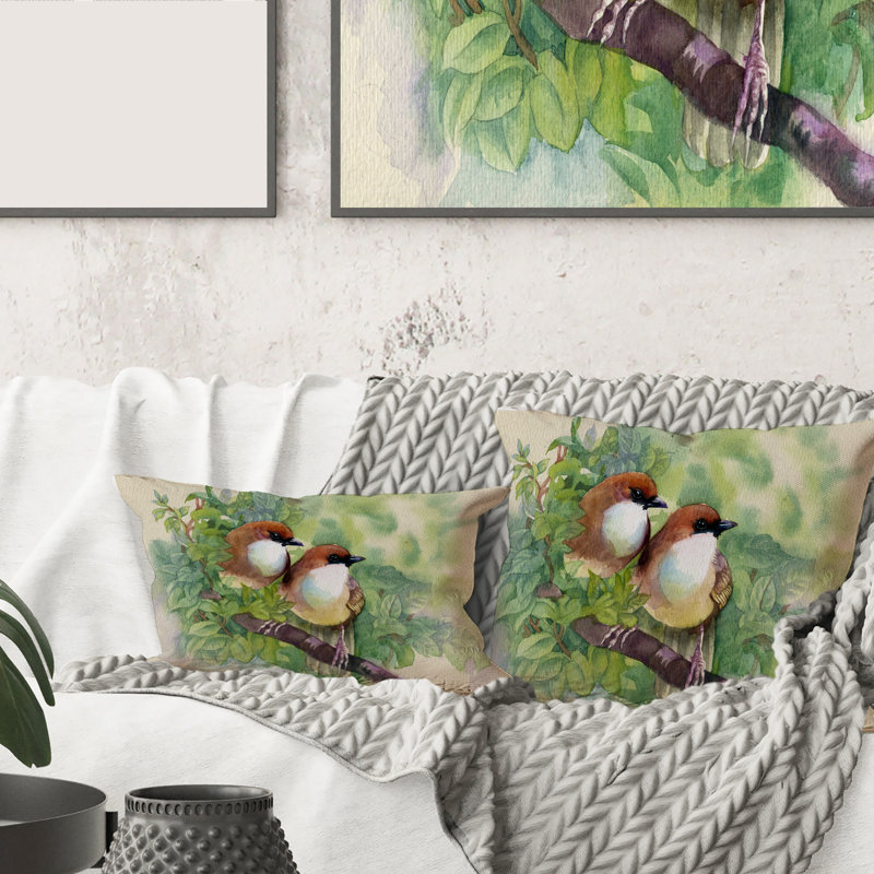 Birds Of Spring - Housse de coussin et insert, 18" x 18"