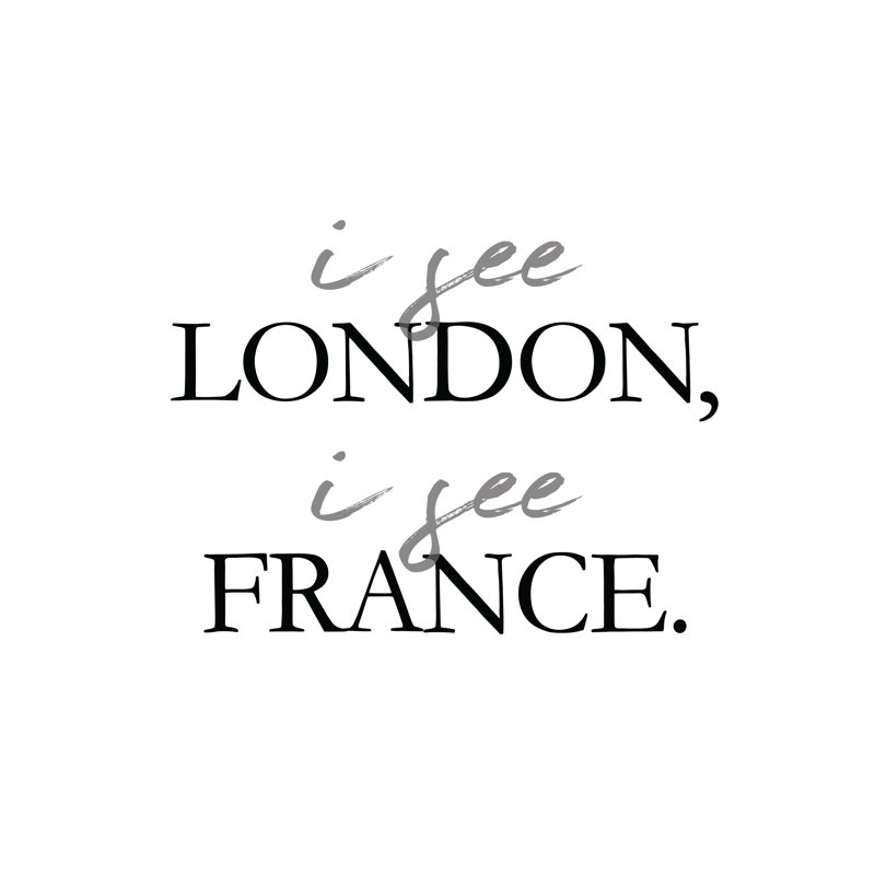 I See London And France - Wrapped Canvas Print,  30cm H  x 30cm W 