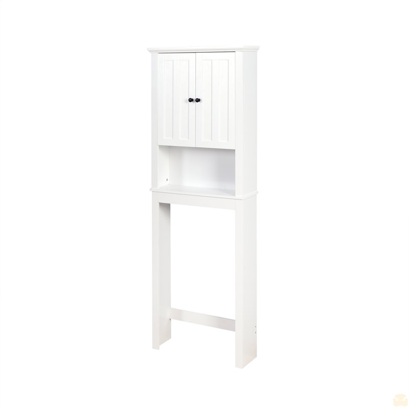 Bathroom Wooden Storage Cabinet Over-The-Toilet Space Saver with a Adjustable Shelf