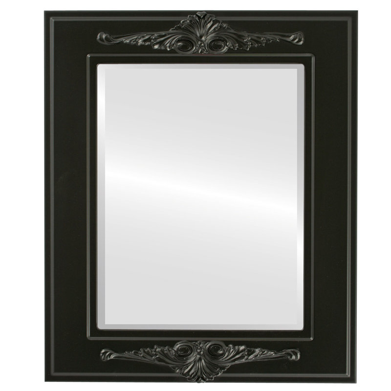 Retiro Rectangle Mirror, 35" x 25", Matte Black