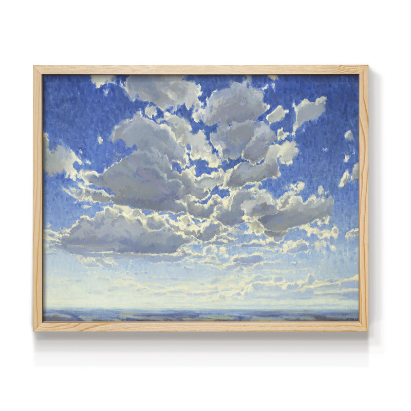 Cloudscape - Impression encadrée - Restickable, H 8 po x l 10 po, Naturel