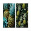 Ananas vert et bleu Paradise I - ensemble d'animations murales en métal ananas-901460632