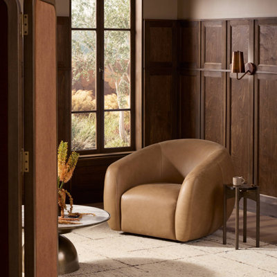 Galilee Upholstered Swivel Barrel Chair