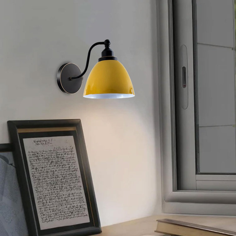 Mcclary Armed Sconce, No, White/Yellow