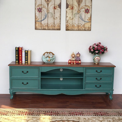Retro Blue TV Cabinet