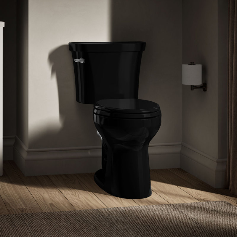 Cuvette de toilette allongée Highline, Noir mat