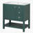 30inch Transitional Style Bathroom Vanity Cabinet Combo with Ceramic Sink, Green-103675900