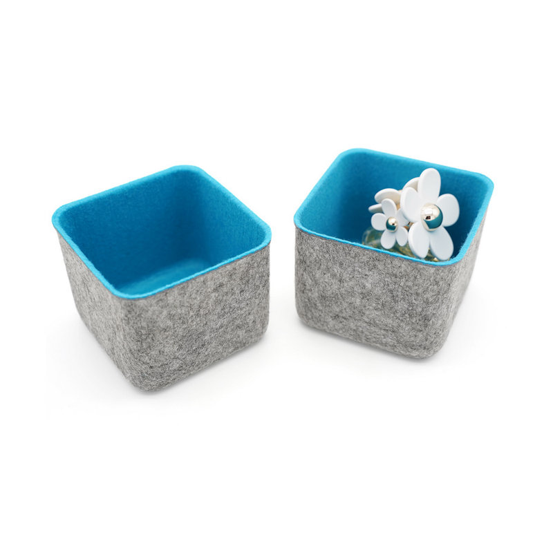 Rangement de bureau Reuben, Turquoise/gris
