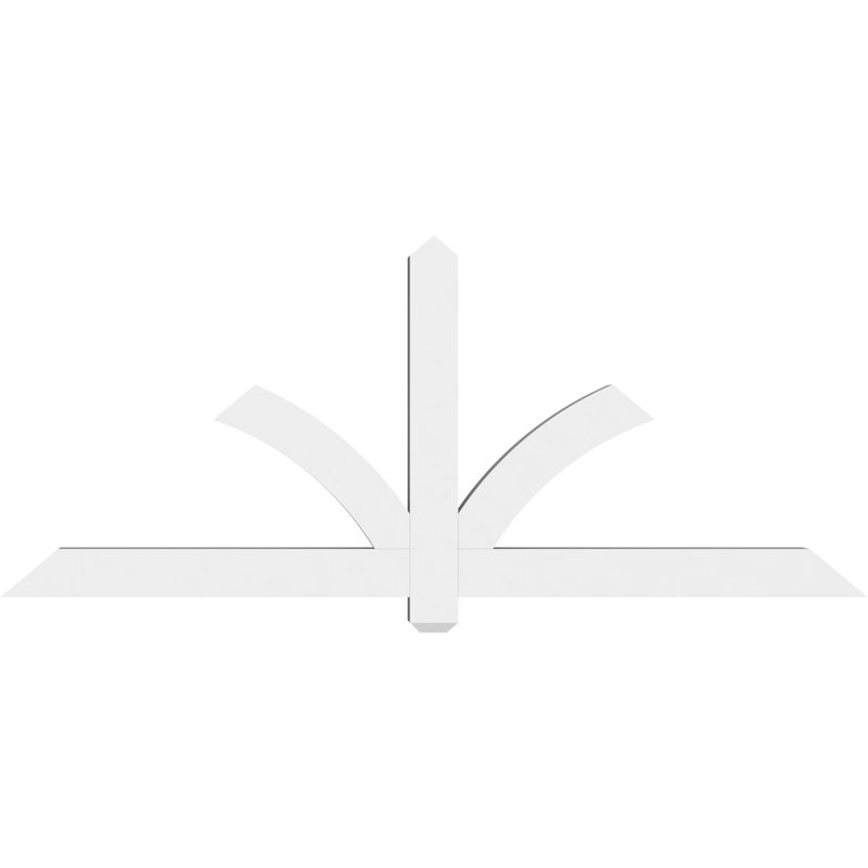Support pour pignon en PVC Redmond, H 30 po x l 72 po (pas: 10/12), P 4 po x F 4 po