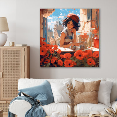 «Woman In Paris Portrait II», reproduction d'art sur toile
