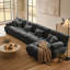 Combinaison libre, canapé modulaire modulaire, canapé en forme de L pour le salon, canapé confortable à 4 places avec repose-pieds convertible, chenille-983324521