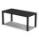 Table de salle à manger rectangulaire de 67 po pour l'extérieur avec table à manger toutes saisons pour 6 personnes avec trou de parasol pour terrasse de jardin, noir