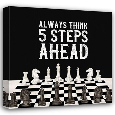 Art sur toile tendue Red Barrel Studio®, Tara Gallery, "Rather be jouer aux échecs"