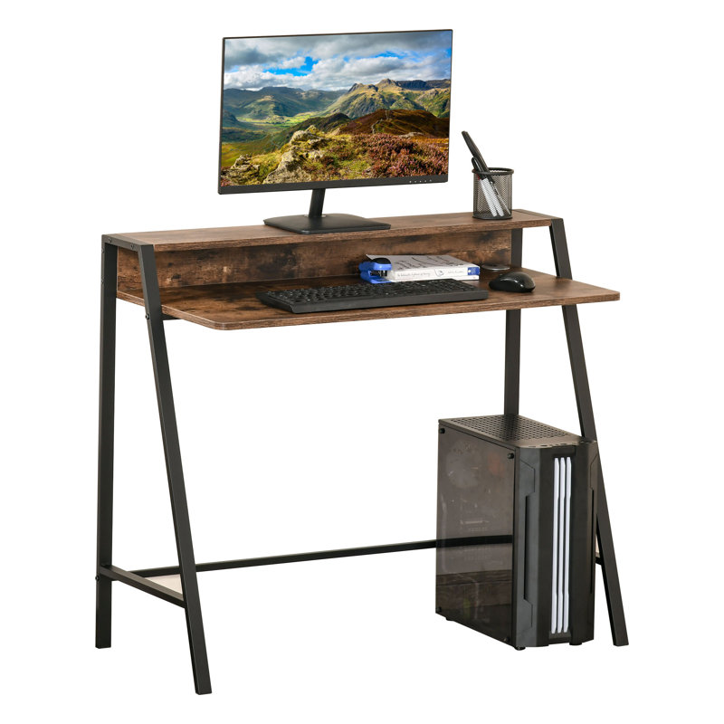 Shaffer Metal Base Writing Desk, 85cm H x 100cm W x 45cm D