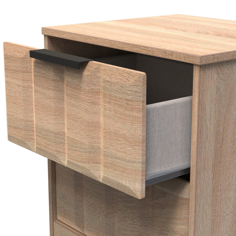 Doss 45cm W Manufactured Wood Bedside Table, Bardolino Oak