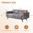 77" Square Arm Upholstered Contemporary Modern Sofa, 3-seat Sofa Couch For Living Room-1409348936