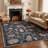 Aarna Woodland Rustic Animals  Beige&Brown Area Rug, Washable Kids Rug with Non-Slip Backing-1745226176-1748927362