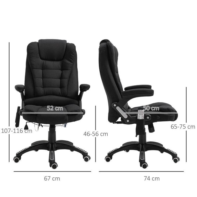 Waynefleet Polyester Office Chair, Black