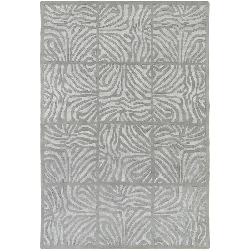 Wool Abstract Indoor Rug, Rectangle 9' x 13'