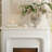 Beige Manufactured Wood Electric Fireplace