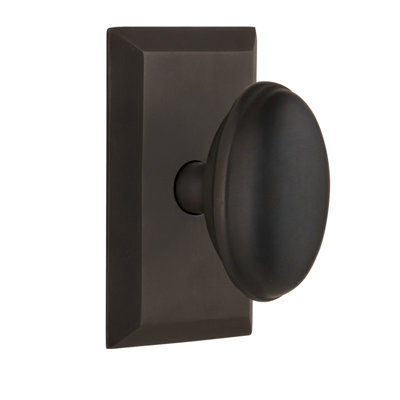 Homestead Single Dummy Door Knob with Studio Plate