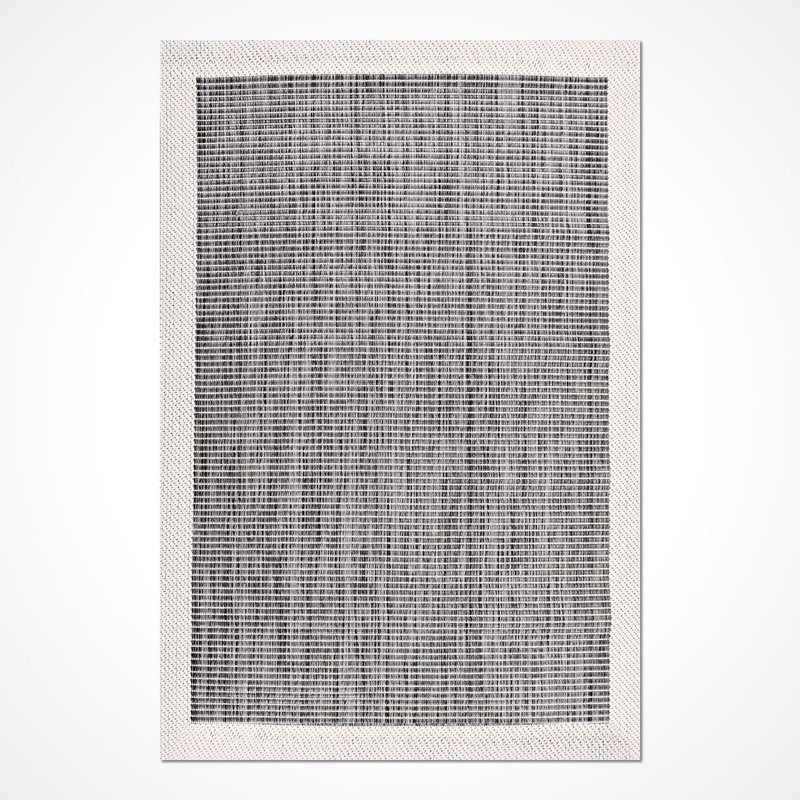 Tapis gris moderne lavable à la machine, Tapis de couloir 2 pi 8 po x 9 pi 11 po