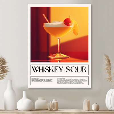 Whiskey Sour Shaken Cocktail - Décoration murale cocktails