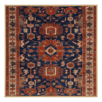 Machine Washable Persian Brown Area Rug