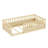 Full Size Montessori Wooden Floor Bed with Support Slats, High Security Barrier & Door, Kids Floor Bed Frame with Integral Construction, White-1369900843-1369900840