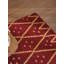 Red | Gold Wool Handmade Geometric Area Rugs Hand Knotted Rectangle-455434825