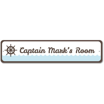 Enseigne de capitaine de bateau en métal