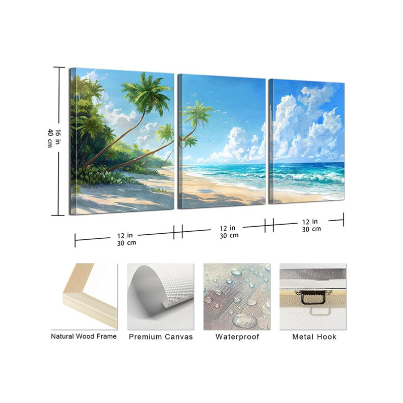 3 Piece Wrapped Canvas Print