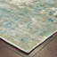 Tapis bleu / gris à motif abstrait tissé à la main Kirkpatrick-1943279158