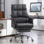 Fauteuil de direction, siège de bureau ergonomique en similicuir avec repose-pieds, fauteuil inclinable et pivotant