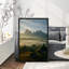 Golden Morning Alpine Meadows with Mountain Cabins, reproduction d'art encadrée-1902735634-1902735661