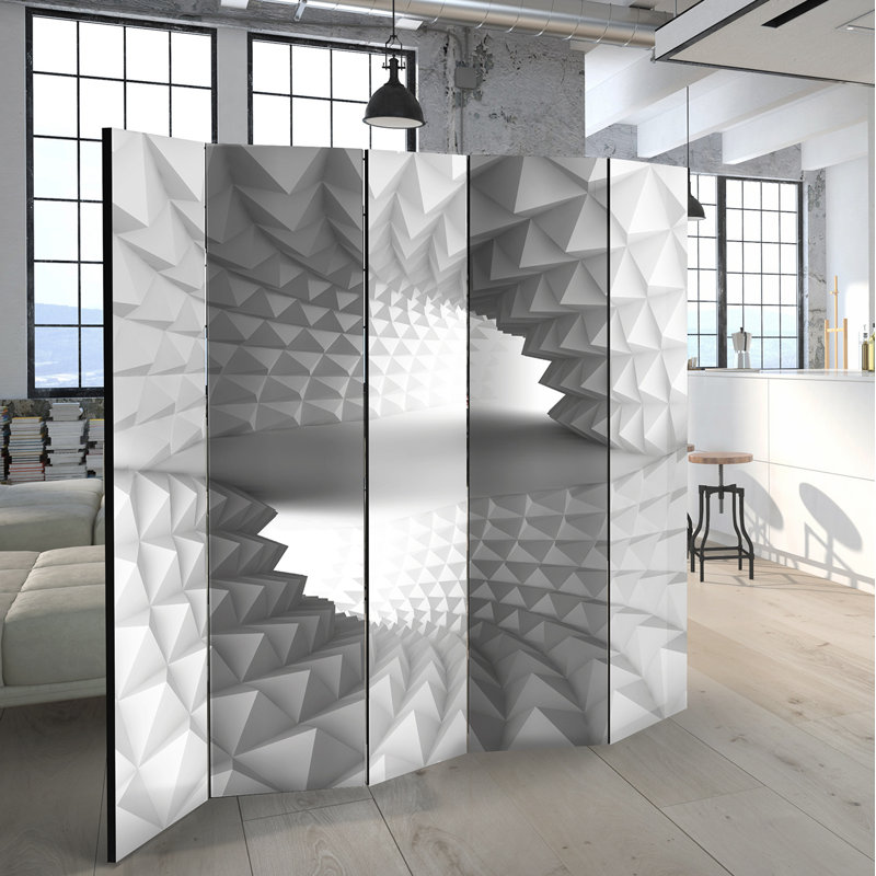 Bader Solid Wood Folding Room Divider, 5