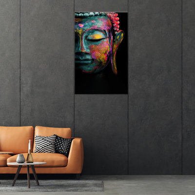 Art zen sérénité: Bouddha coloré sur toile pour la méditation