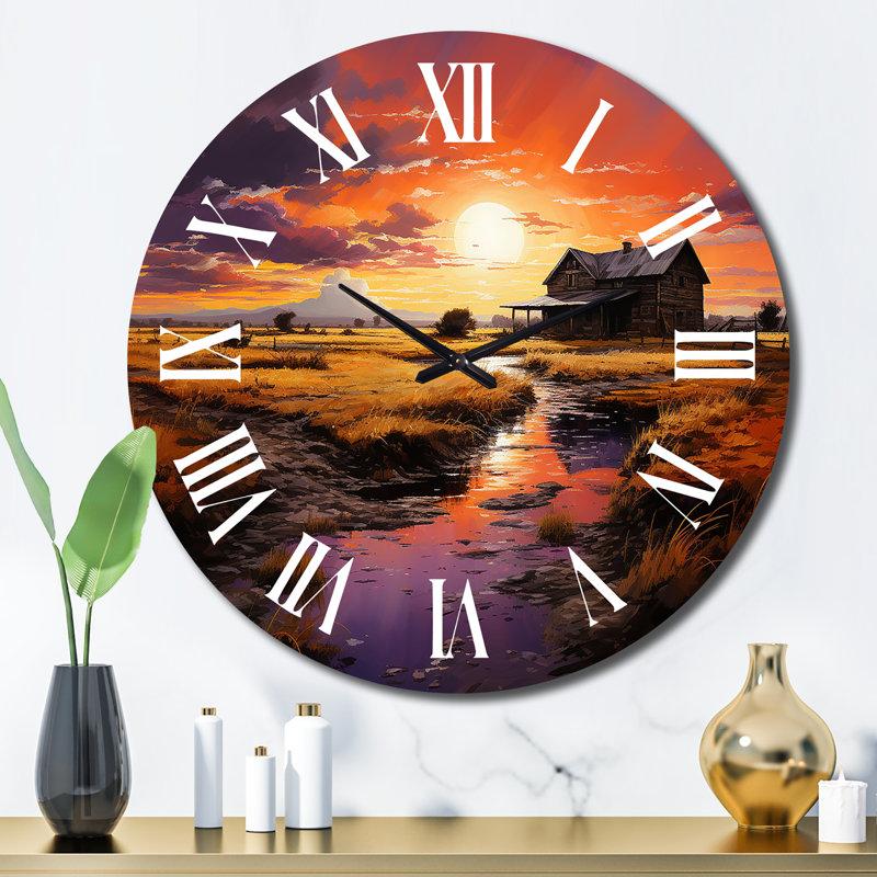 Horloge murale en métal, Grand