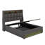 Structure de lit double avec tête de lit et rangement en dessous, cadre de lit plateforme tapissier et lit intelligent avec station de charge, lumières DEL-1038201449-1038201431