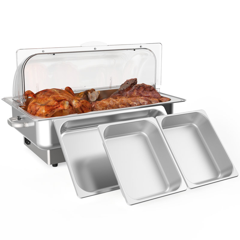 Serveurs et chauffe-plats en acier inoxydable avec contrôle de la température pour les mariages et les fêtes