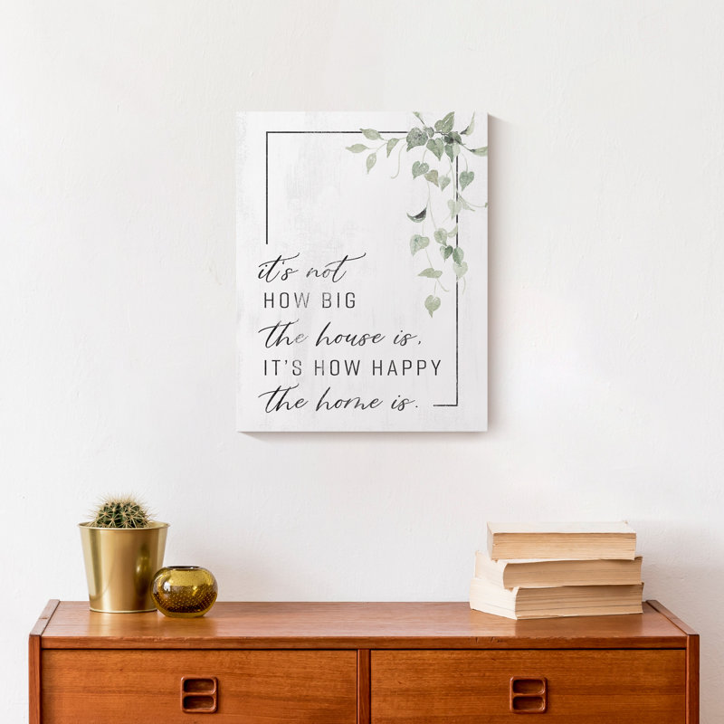 «Happy Home», reproduction sur toile, H 14 po x l 11 po