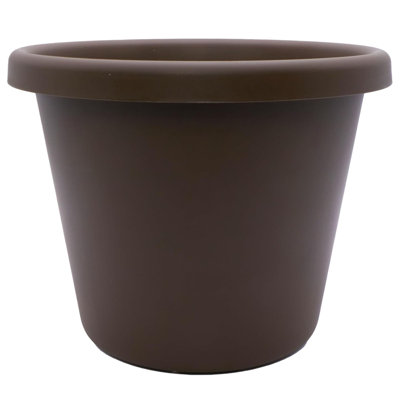 The HC Companies 17 Inch Round Classic Planter, Plastic Plant Pot, Evergreen