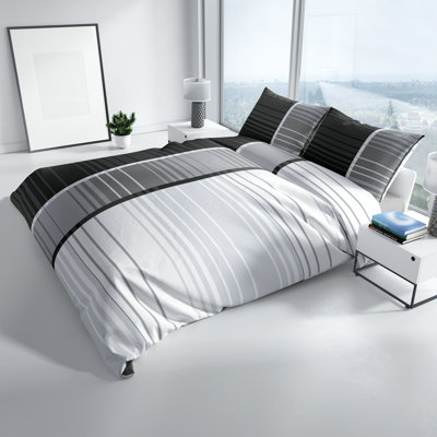 17 Stories Merra Striped Duvet Cover Set with Pillow Shams and Pillowcases