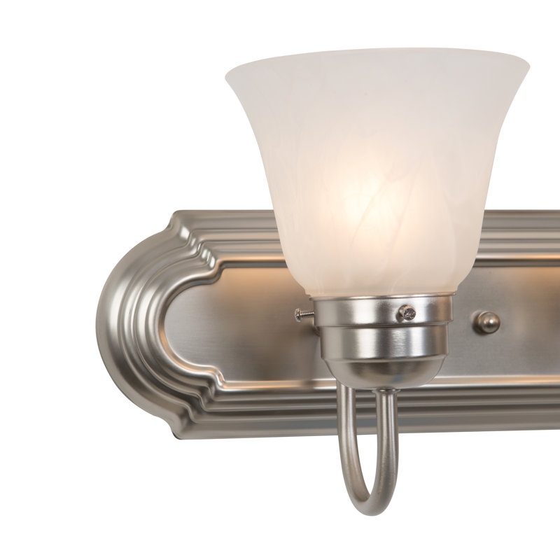 Éclairage pour salle de bain 4 lumières, Nickel satiné