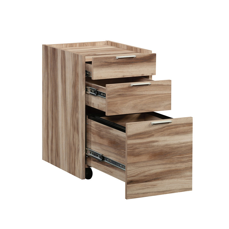 File Pedestal, Brown Finish